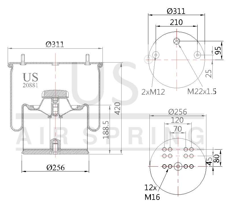 20881 K COMPLETE AIR SPRING
