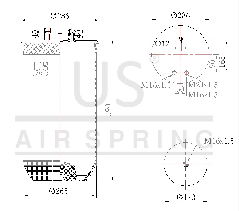 24810 K05 COMPLETE AIR SPRING