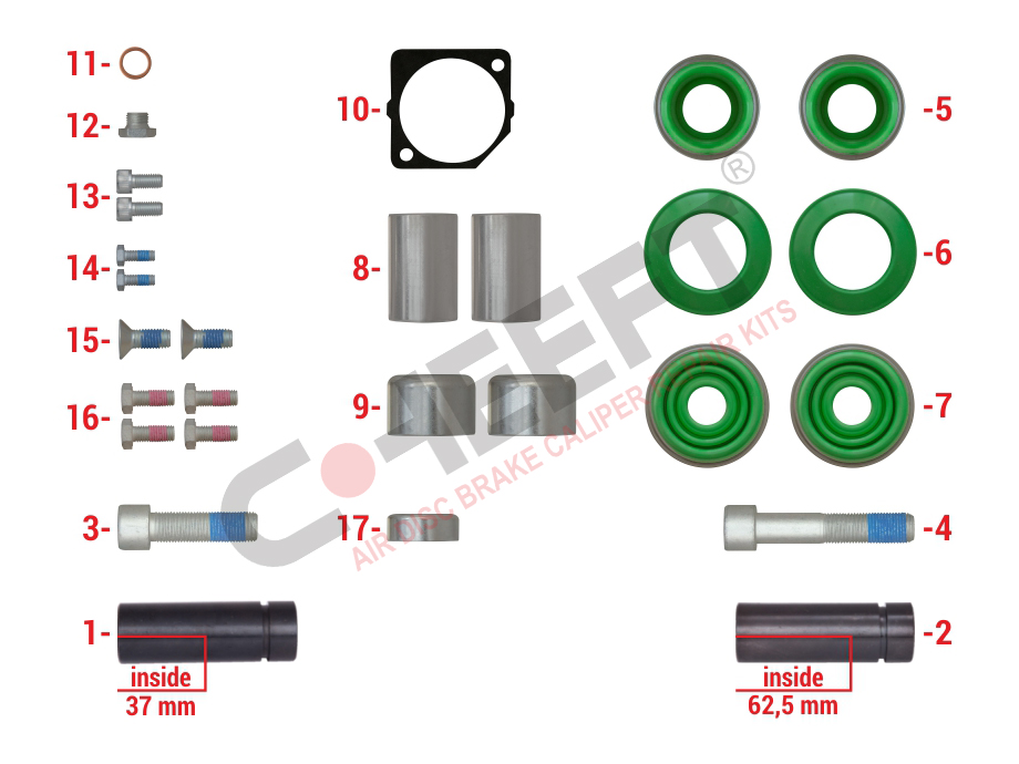 CALIPER OVERHAUL REPAIR KIT