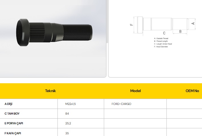 FORD WHEEL BOLT